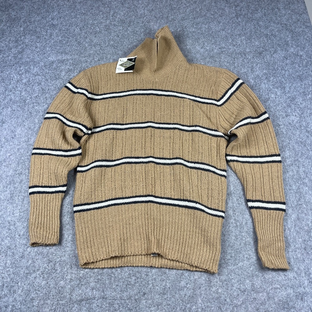 Vintage MunsingWear Turtlekneck Sweater Mens Medium Shetland Wool Striped NEW OS